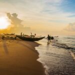 Biển hồ tràm buổi chiều tà